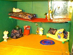 a view of the entire dollhouse