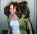 at my 21st birthday party, jumping on the bed.