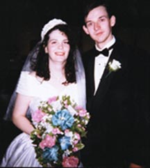 Jimmy and Kelly: wedding day, April 1997